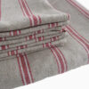 Red Striped Linen Napkins