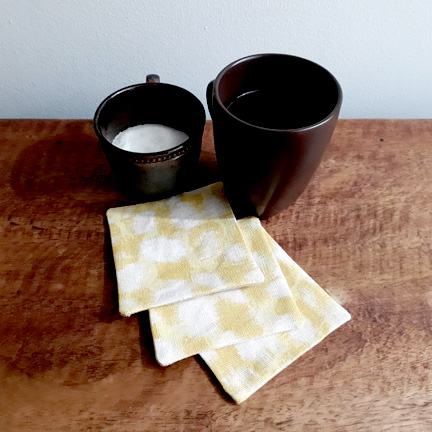 Yellow and Cream Coasters