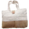 lil' Chirpy Bird's One-of-a-Kind Embossed Cream and Hessian Tote