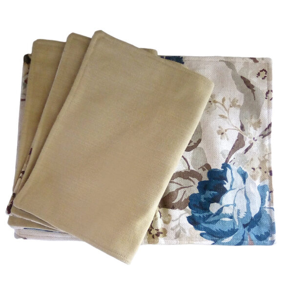 Handmade Blue Floral Placemats - Image 2