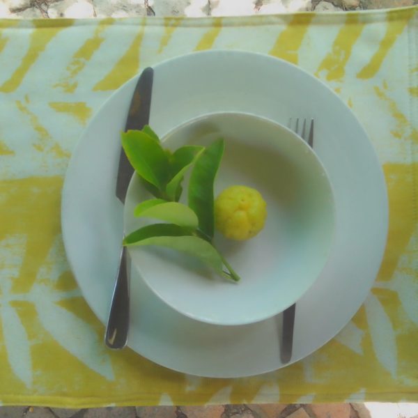 Yellow Grey Placemats