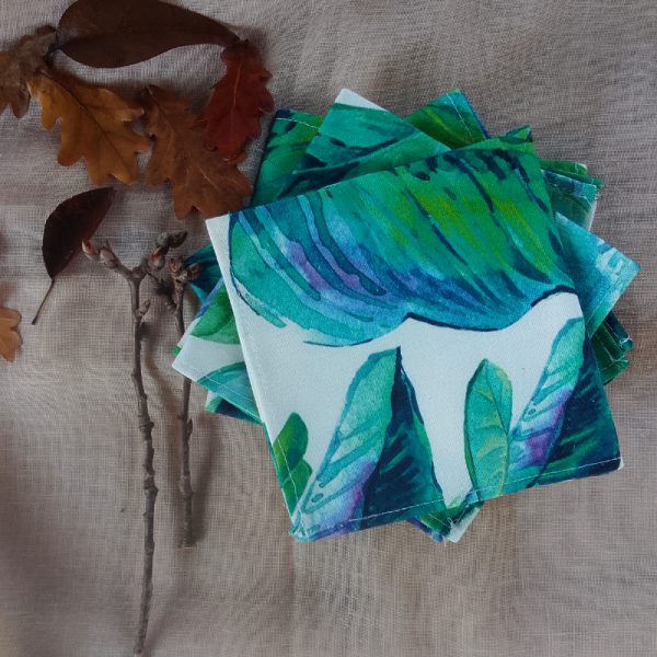 Green Leafy Cotton Napkins